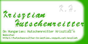 krisztian hutschenreitter business card